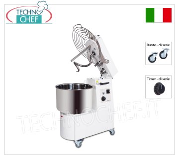 Impastatrice a Spirale da 17 Kg ( vasca da lt.21), con Testa Sollevabile e Vasca Fissa