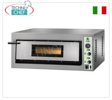 FIMAR - Forno pizza elettrico, per 4 pizze Grandi, 1 camera cm 72x72, comandi meccanici, mod. FML4 FORNO per PIZZA ELETTRICO con 1 CAMERA da mm.720x720x140h, con PORTA VETRO, piano cottura in refrattario, 2 TERMOSTATI REGOLABILI per SUOLA e CIELO, temp.da +50° a +500 °C, V.230/1, Kw.6, Peso 86 Kg, dim.esterne mm.1010x850x420h