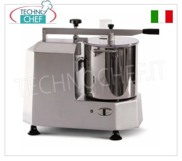 TECHNOCHEF -  Cutter Professionale con vasca da lt 8, Mod.C3 Cutter professionale  da tavolo con  vasca 8 litri, 1 Velocità (730 giri/minuto) , V 230/1, Kw 1,15, peso 24,9 Kg, dim. mm 710x320x850h.
