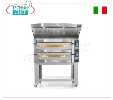 CUPPONE - Forno Elettrico per 4 Pizze, Ø 35 cm - CAMERA cm 720x720x140, mod. MICHELANGELO