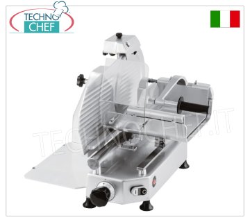 FAC -  AFFETTATRICE VERTICALE per CARNE, lama Ø 370 mm, Professionale Affettatrice verticale con carrello carne, lama diametro 370 mm, in lega d'alluminio,  completa di affilatoio lama fisso, V 230/1, Kw.0,37, Peso 44 Kg, dim.mm.650x650x640h