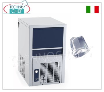 FABBRICATORE di GHIACCIO in CUBETTI PIENI, resa 25 Kg/24 h, Deposito 6 Kg