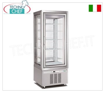 Vetrina Pasticceria 4 lati espositivi, ventilata, temp.-2°/+15°C, 5 ripiani, Classe A, mod.G-VGP420TN