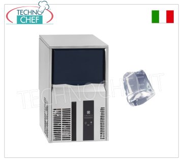 FABBRICATORE di GHIACCIO in CUBETTI PIENI, resa 30 Kg/24 h, Deposito 12 Kg