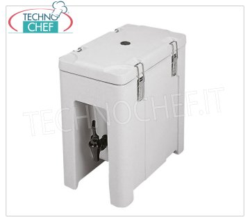 Distributore di bevande isotermico in polietilene, con rubinetto di erogazione, capacità 10 litri, dimensioni mm 240x430x430h