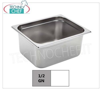 Bacinelle Gastronorm GN 1/2 in acciaio inox, dim  mm 325x265