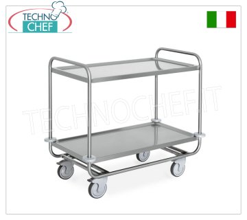 Carrelli di servizio per trasporto PESANTE, 2 Ripiani  Stampati  SALDATI, Portata max 200 Kg