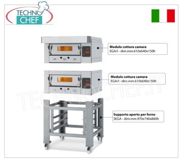 Forno pizza gas per 4 Pizze da mm 300, camera da mm 610x640