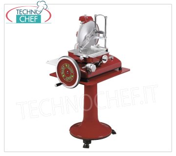 FIMAR - Piedistallo in ghisa verniciato di coloro Rosso, per affettatrice volano mod.VV300, Peso 87 Kg, dim.mm.560x380x800h