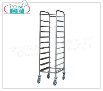 FORCAR - CARRELLO INOX per 10 VASSOI GN 1/1