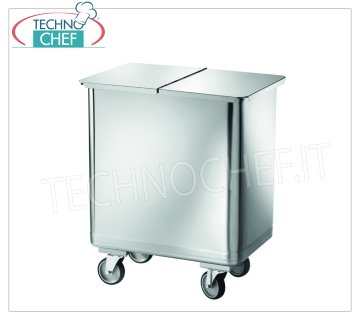 FORCAR - Tramoggia Inox su ruote, lt 115