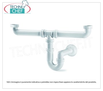 Sifone doppio in moplen