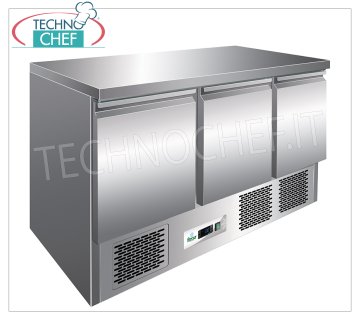 FORCAR - Tavolo Frigo/Refrigerato 3 Porte, Temp.+2°/+8°C, lt.368, Statico, Classe C