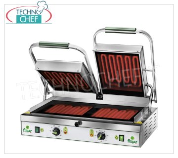 PIASTRA - FRY TOP ELETTRICO in Vetroceramica, DOPPIA, LISCIA