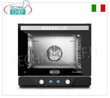 UNOX - Forno Convezione Elettrico per 4 Teglie cm 46x33 - dim.mm.600x611x546h