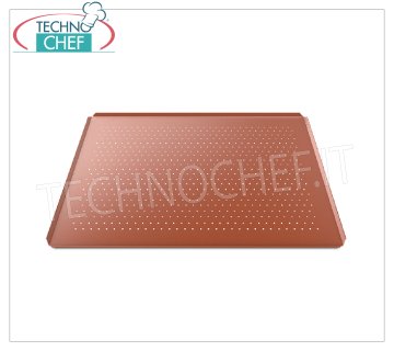 TEGLIA piana in ALLUMINIO MICROFORATA con rivestimento in SILICONE - dim.mm.530x335x12h