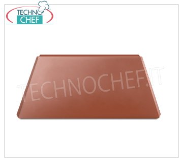 TEGLIA piana in ALLUMINIO con rivestimento in SILICONE - dim.mm.530x335x12h