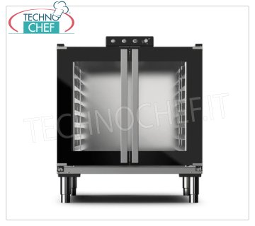 Lievitatore con generatore di vapore a boiler, controllo manuale integrato, capacità 8 Teglie da mm 600x400, passo 68 mm, temp.max 70°C, V.230/1, Kw.1,2, Peso 37 Kg, dim.mm.800x759x774h