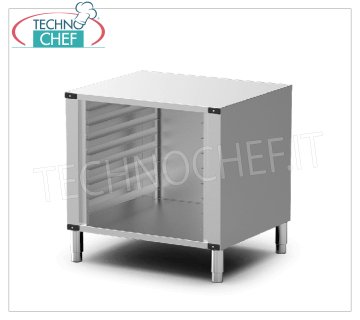 STAND ALTO - Supporto multifunzione per riporre le teglie e collocare il forno all'altezza perfetta per lavorare, capacità 8 teglie da mm 600x400, passo 70 mm, peso 24 Kg, dim.mm.800x675x790h