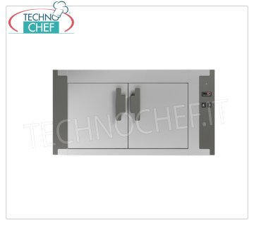 Cella di lievitazione, riscaldamento elettrico con controllo termostatico (temp.0°/+90°C), V.230/1, Kw.1,00, dim.mm.1620x960x700h