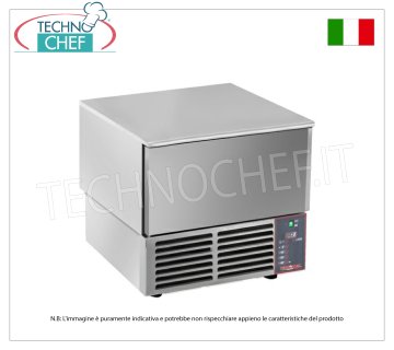 TECNODOM - Abbattitore di Temperatura per 3 teglie GN 1/1  (mm 325x530) o Teglie Pasticceria mm 600x400