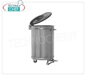 TECHNOCHEF - Pattumiere in acciaio inox, Mod.09004A0