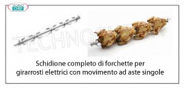 Schidione per POLLI  completo di forchette per Girarrosto mod. G-20P