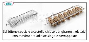 Schidione speciale a CESTELLO  chiuso adatto per Girarrosto mod. G-20P Schidione speciale a CESTELLO Chiuso per Girarrosto Mod. G-20P, dim. cm 57x15.5x6h