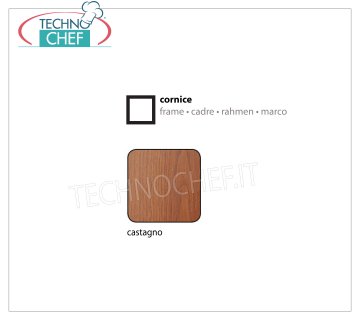 Cornice Castagno Cornice con portavetri, in laminato colore castagno, dimensioni mm 780x780x7h