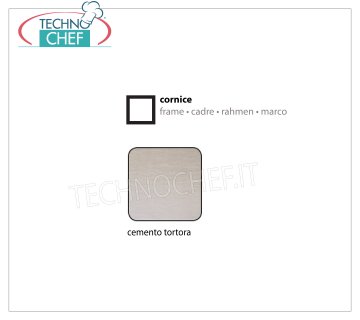 Cornice Cemento Tortora Cornice con portavetri, in laminato colore cemento tortora, dimensioni mm 780x780x7h