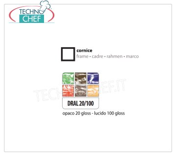 Cornice Dune Colori RAL Opaco 20 gloss - DRAL20/100 Cornice con portavetri, ''Dune'' colori RAL opaco 20 gloss, dimensioni mm 780x780x7h