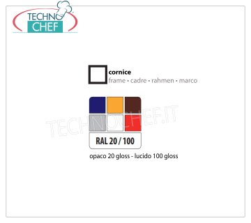 Cornice Verniciato Colori RAL Cornice con portavetri, verniciata colori RAL opaco 20 gloss, dimensioni mm 780x780x7h