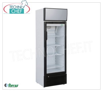 FORCAR - Vetrina Frigo per Bibite, 1 Porta Vetro, Statica, Temp.+2°/+8°C, lt.244, Classe B