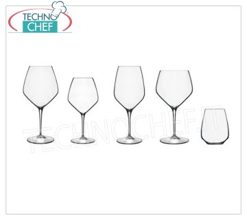 Bicchieri per la Tavola - serie complete coordinate CALICE ACQUA, LUIGI BORMIOLI, Collezione Atelier Degustazione Cristallino