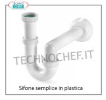 Sifone semplice in plastica Sifone per 1 vasca in plastica da 1 Pollice e Mezzo