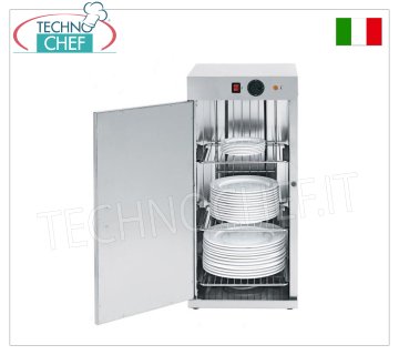 Mobile scaldapiatti inox con 1 sportello, 3 ripiani grigliati, Temp. 0 ÷ 90 °C