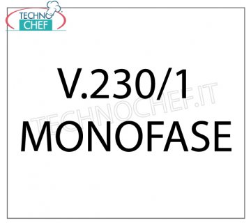 Versione con alimentazione monofase V. 230/1 Versione con alimentazione monofase V.230/1, per sfogliatrici.